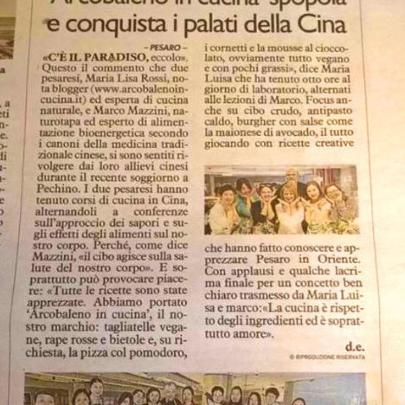 We are in the newspaper “Il resto del Carlino”!